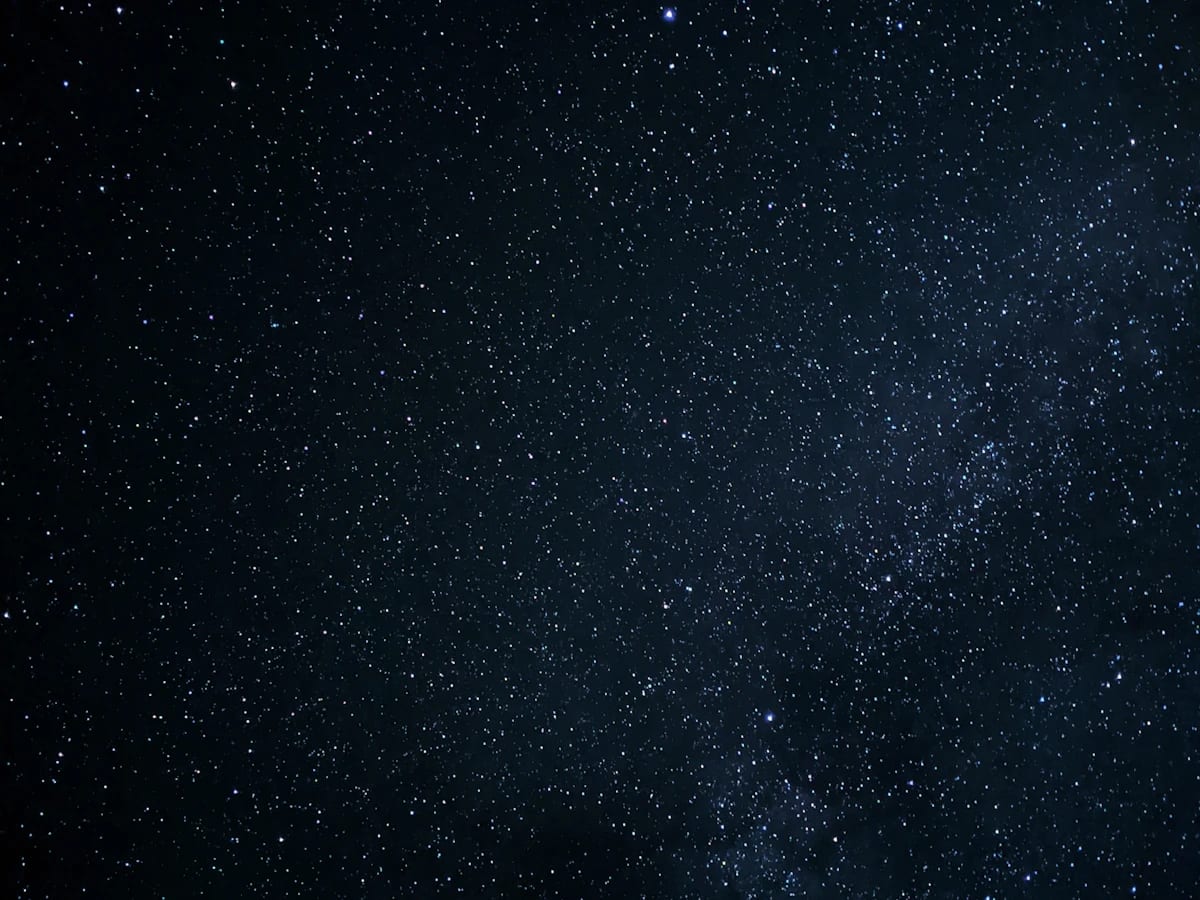 Calm night sky with soft starlight